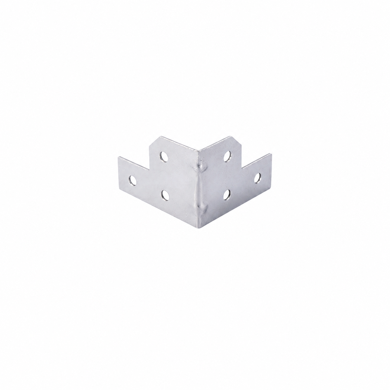 6-Hole Reinforced 35mm Notched Right-Angle Bracket